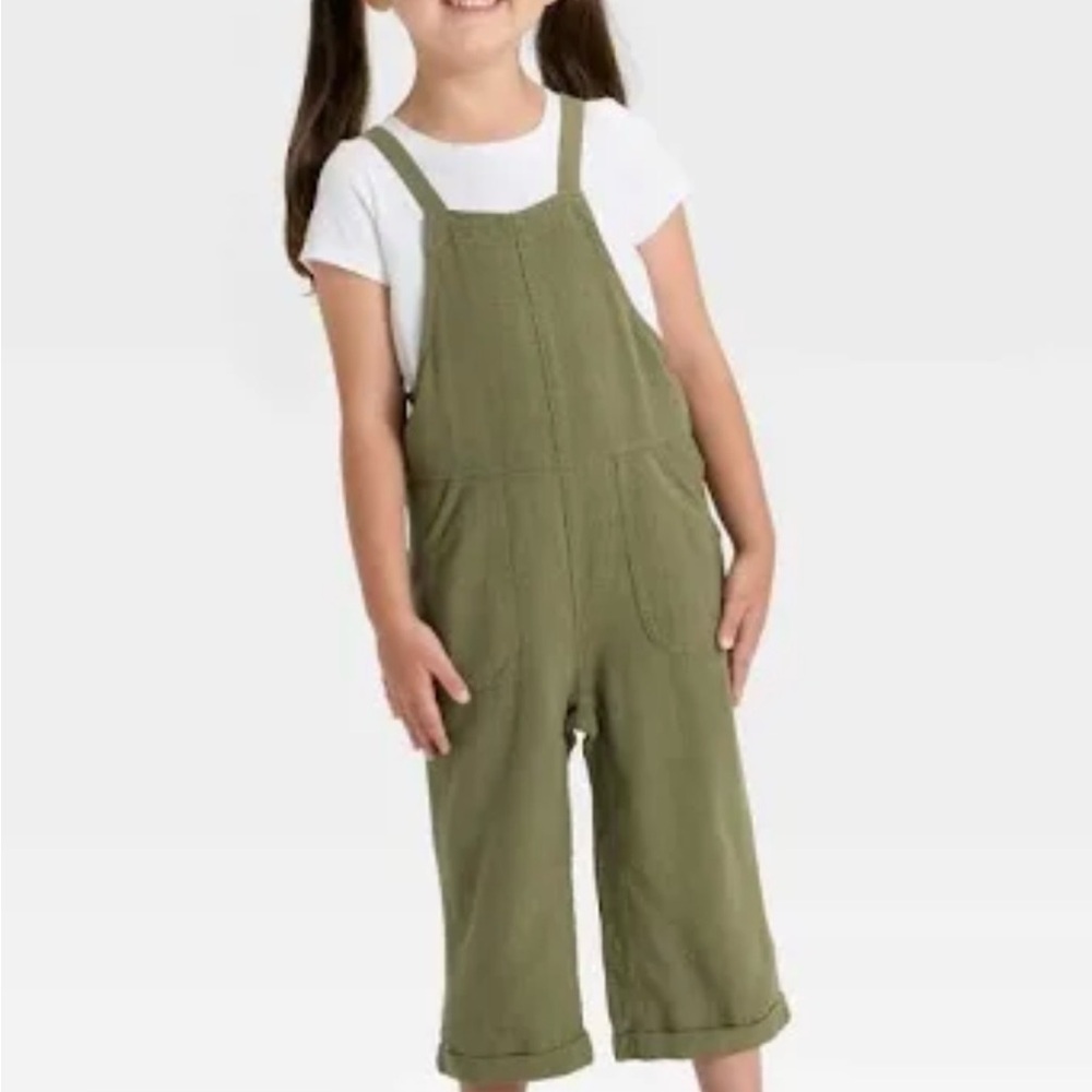 Cat & Jack Olive Green Toddler Overalls